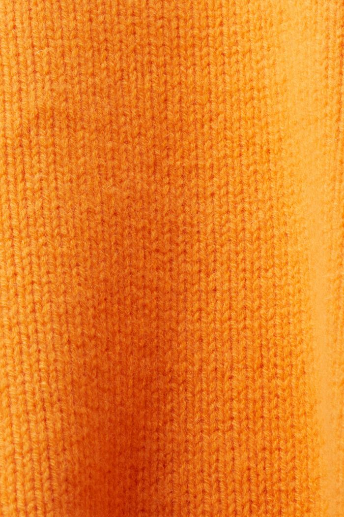 Wool Cashmere Logo Sweater, RED ORANGE, detail image number 5
