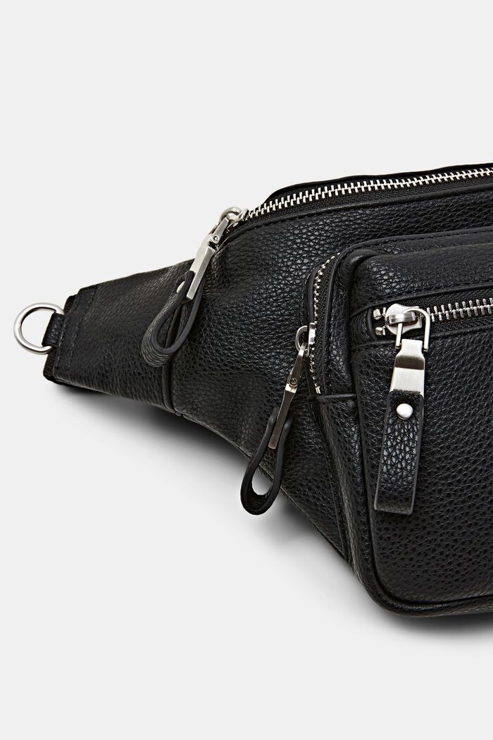 Vegan Leather Belt Bag, BLACK, detail image number 1