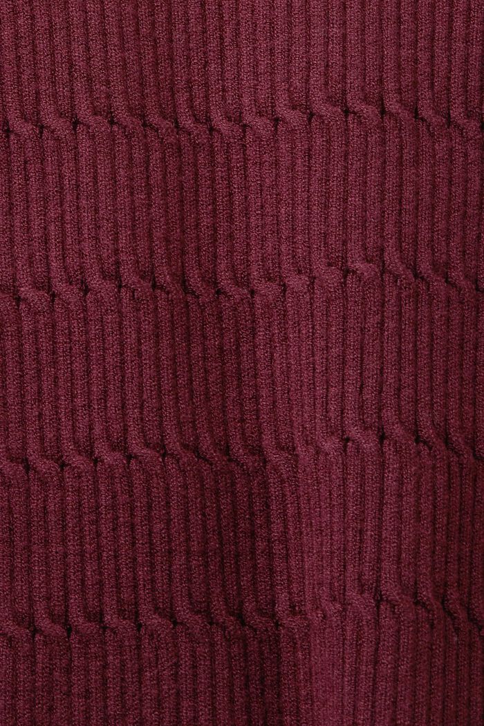 Fitted cable knit jumper, AUBERGINE, detail image number 5