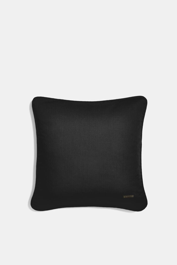 Cushion cover made of 100% cotton, BLACK, detail image number 0