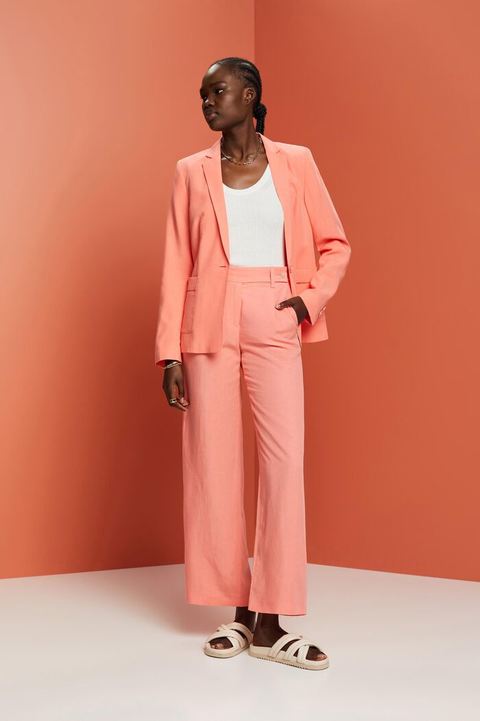 Wide leg trousers, TENCEL™, CORAL, detail image number 1