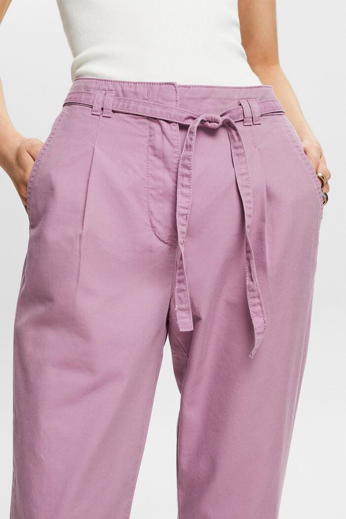 Belted Chino Pants, MAUVE, detail image number 4
