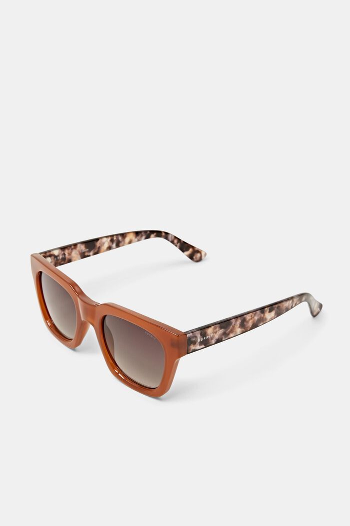 Gradient Square Framed Sunglasses, BROWN, detail image number 0