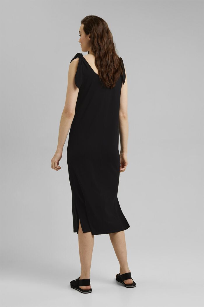 Jersey knotted dress, LENZING™ ECOVERO™, BLACK, detail image number 2