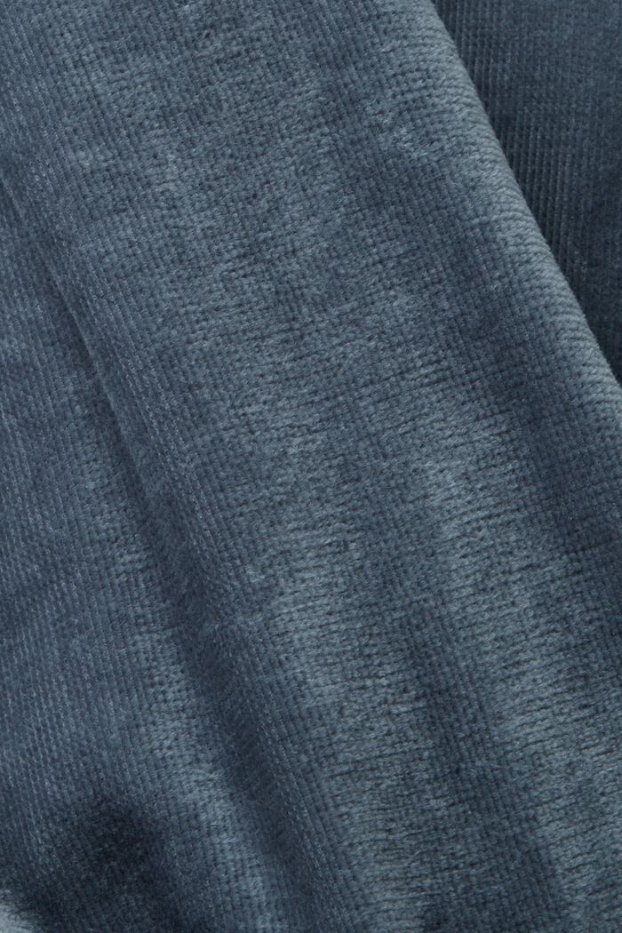 Suede bathrobe made of 100% cotton, GREY STEEL, detail image number 3