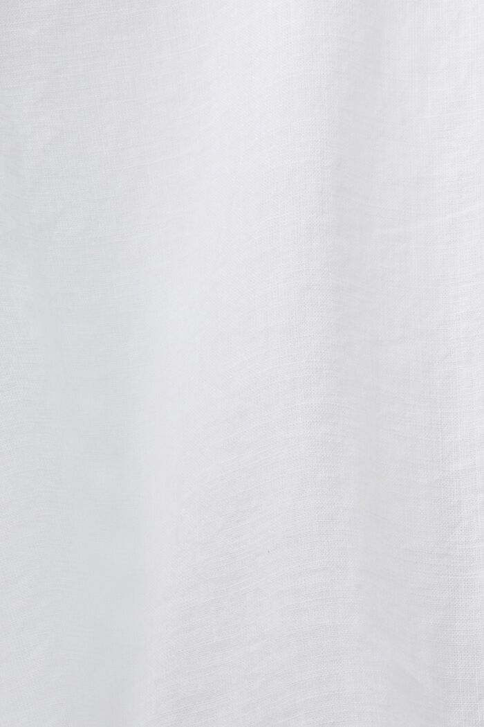 Sustainable cotton blouse with short-sleeves, WHITE, detail image number 4