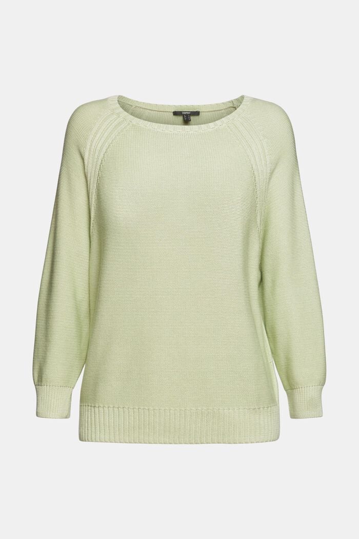 Containing TENCEL™: knitted jumper with raglan sleeves
