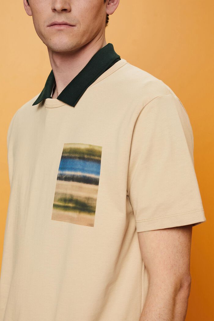 Crewneck t-shirt, 100% cotton, SAND, detail image number 2