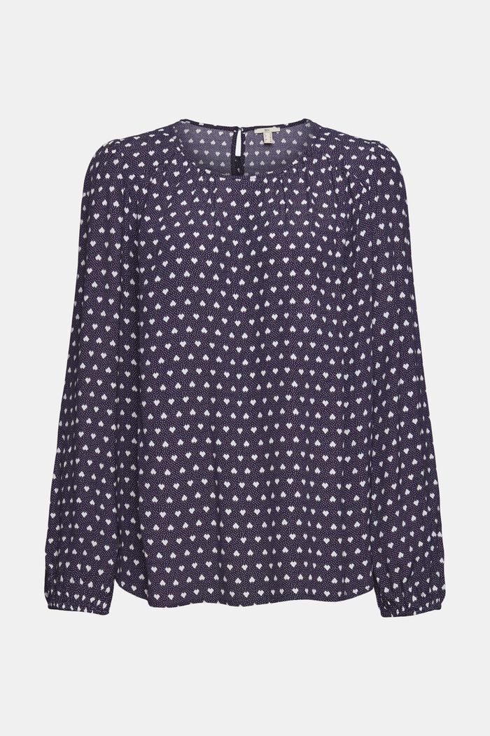 Blouse, NAVY, overview