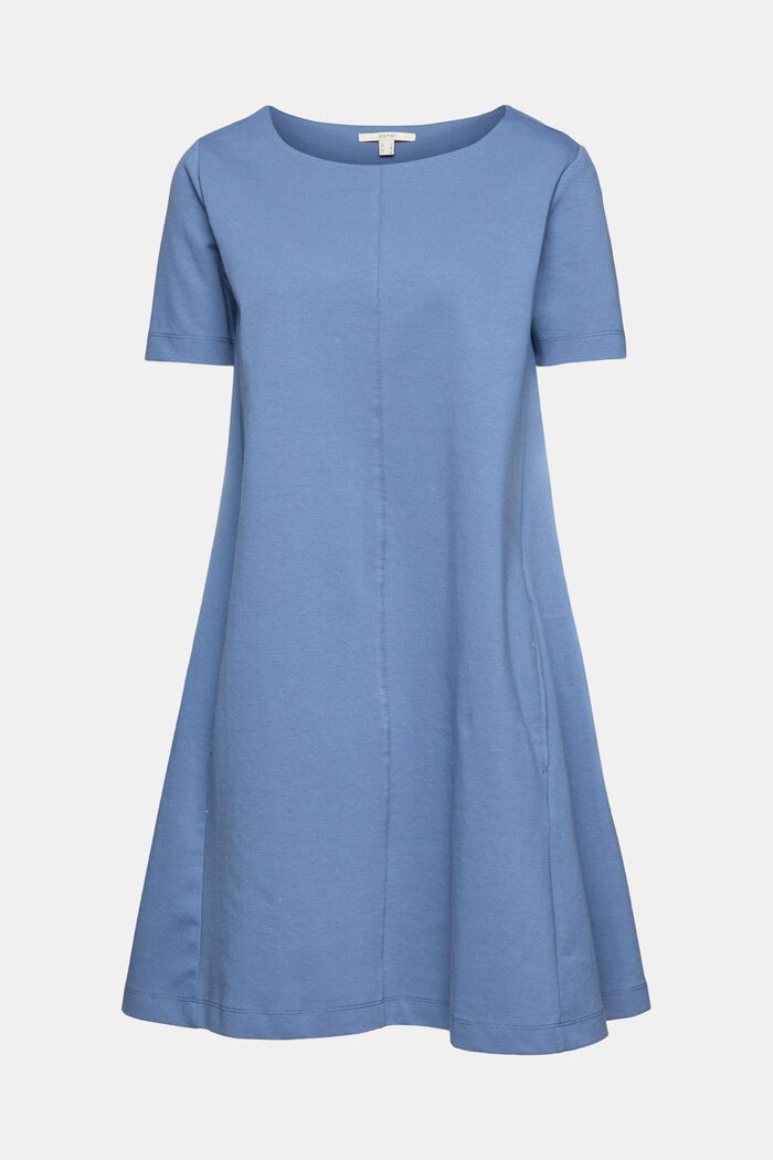 Flared T-shirt dress, organic cotton blend, BLUE LAVENDER, detail image number 5