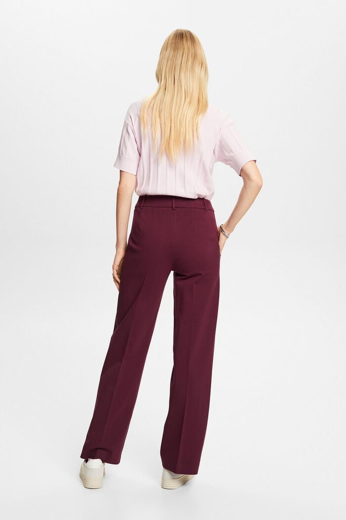 SPORTY PUNTO Mix & Match straight leg trousers, AUBERGINE, detail image number 3