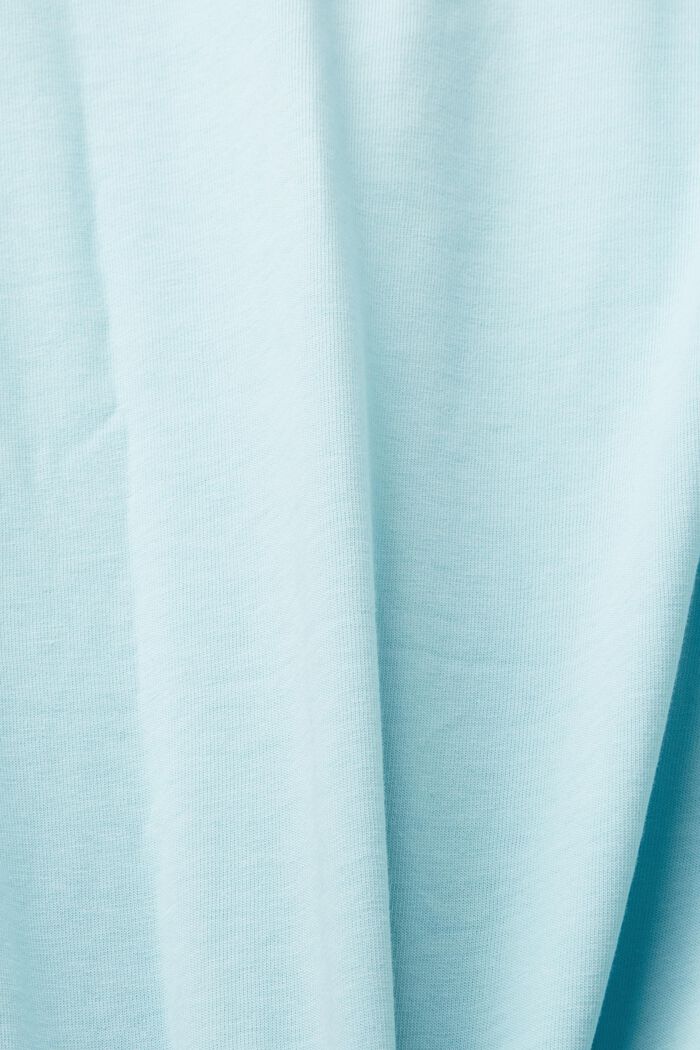 Printed jersey t-shirt, 100% cotton, LIGHT TURQUOISE, detail image number 4