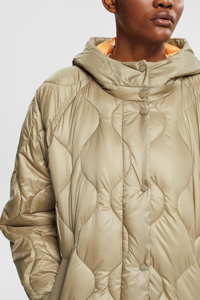 Quilted coat, PALE KHAKI, detail image number 2