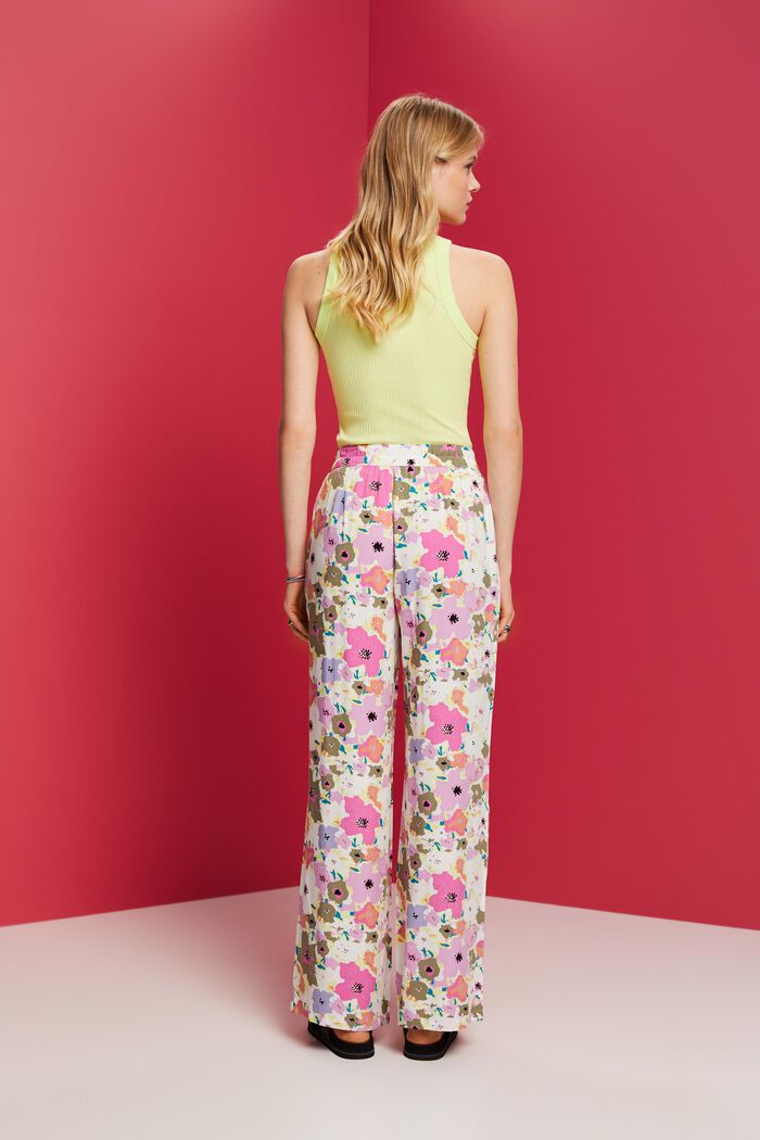 Wide leg trousers, LENZING™ ECOVERO™, PINK, detail image number 3