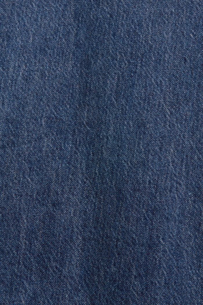 Jeans shirt, 100% cotton, BLUE MEDIUM WASHED, detail image number 4