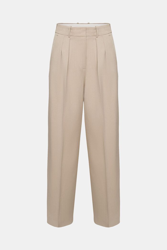Twill Tapered Pants, LIGHT TAUPE, detail image number 7