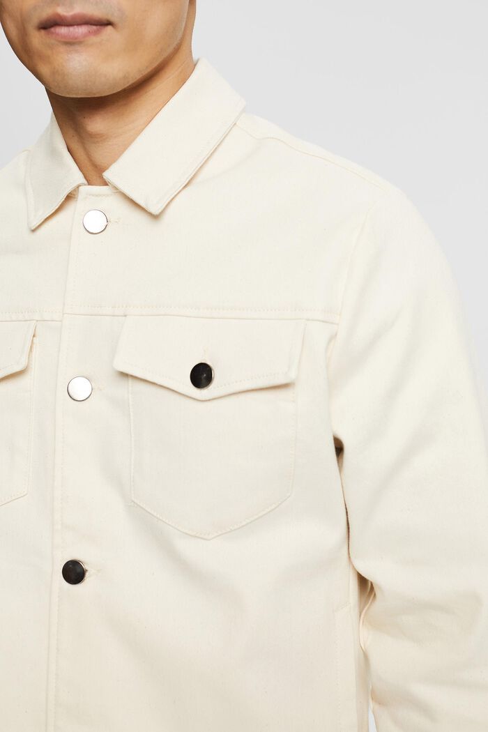 Denim jacket in organic cotton, OFF WHITE, detail image number 2