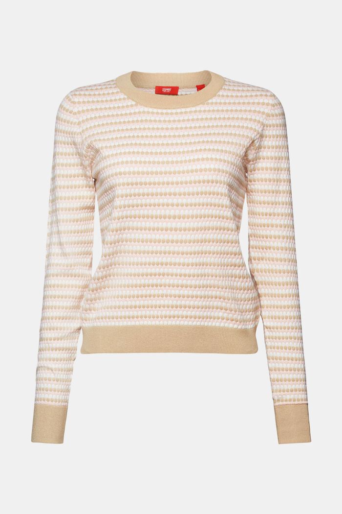 Multi-coloured jumper, cotton blend, SAND, detail image number 5