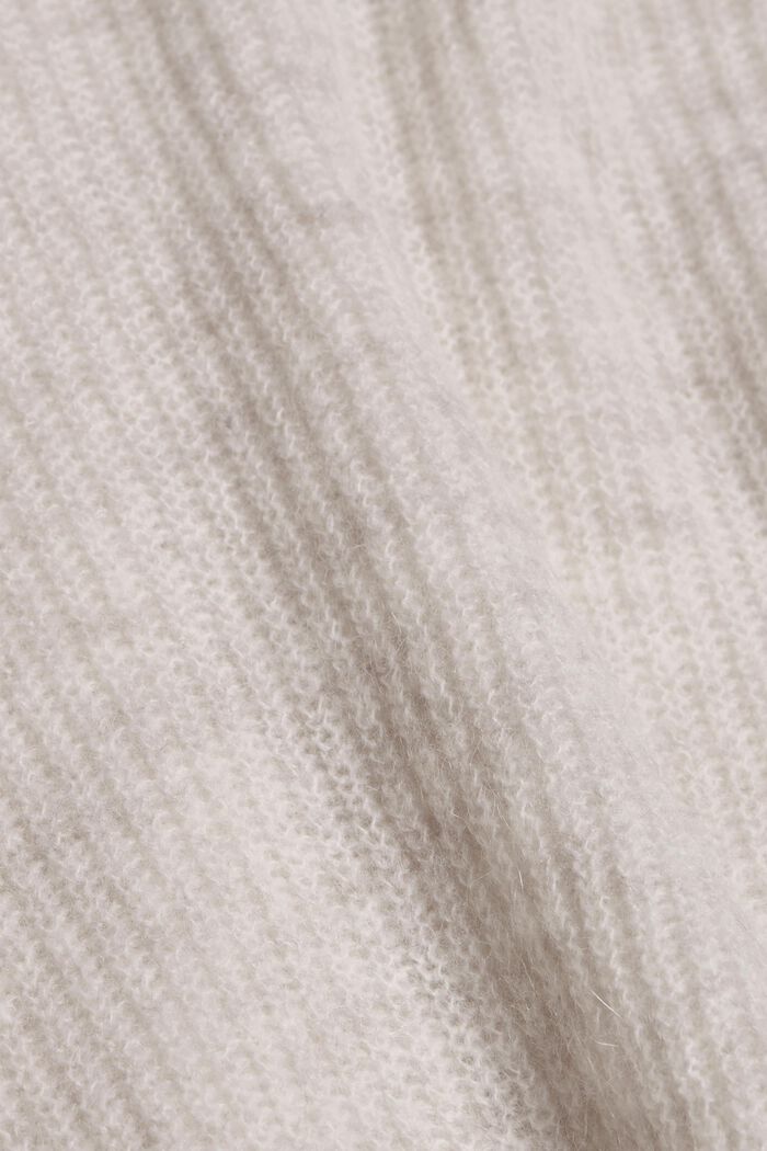 Wool/alpaca blend: Ribbed knit cardigan, ICE, detail image number 4