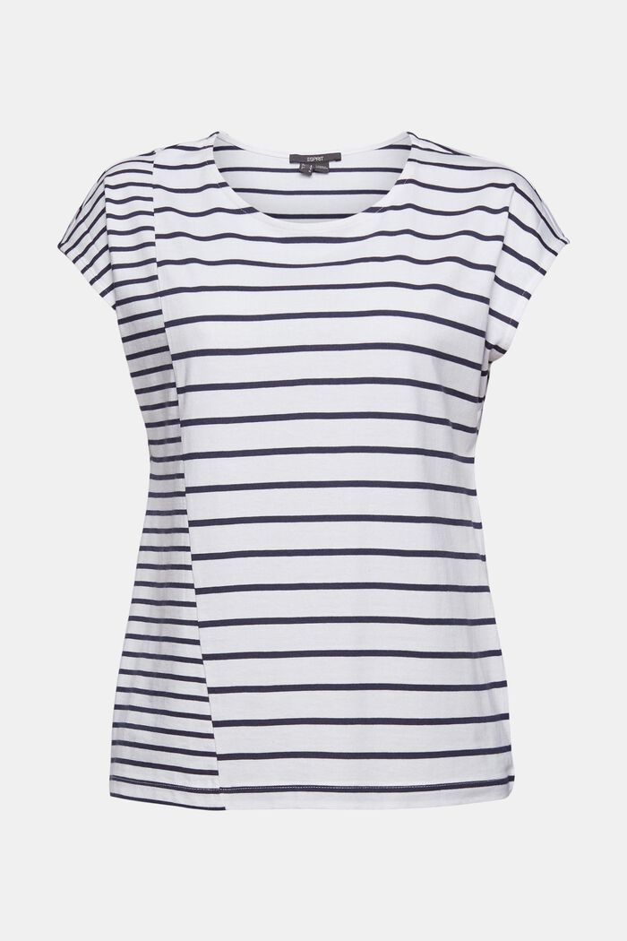 Containing TENCEL™: striped T-shirt,  NEW WHITE, detail image number 6