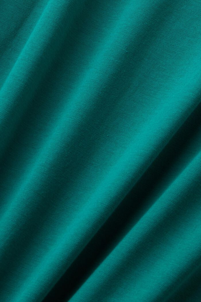 Cotton t-shirt with print, EMERALD GREEN, detail image number 5