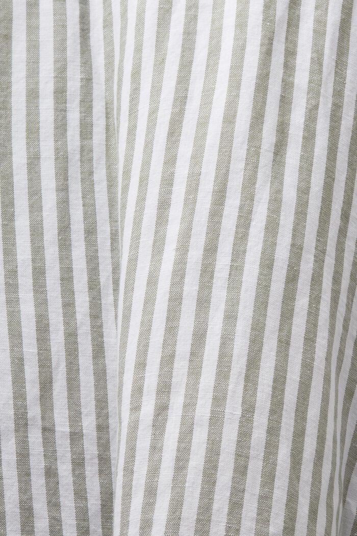 Striped Cotton Poplin Shirt, LIGHT KHAKI, detail image number 5