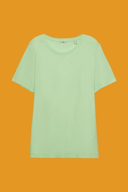CURVY Cotton-linen blended t-shirt