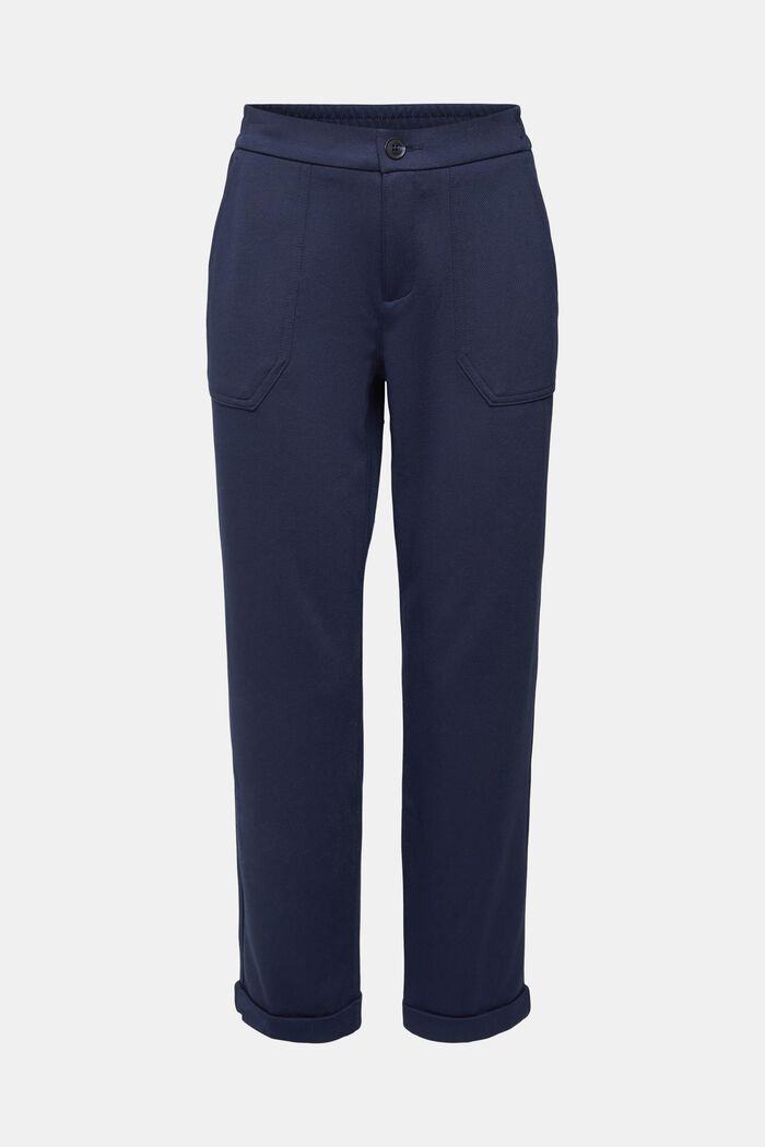 Jogger style trousers, NAVY, overview