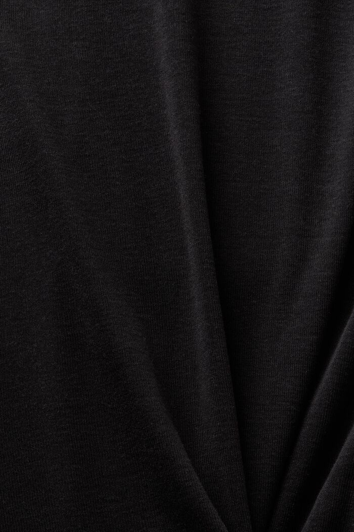 Jersey Longsleeve Top, BLACK, detail image number 5