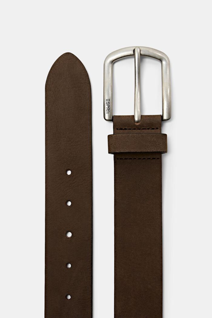 Leather Belt, DARK BROWN, detail image number 1