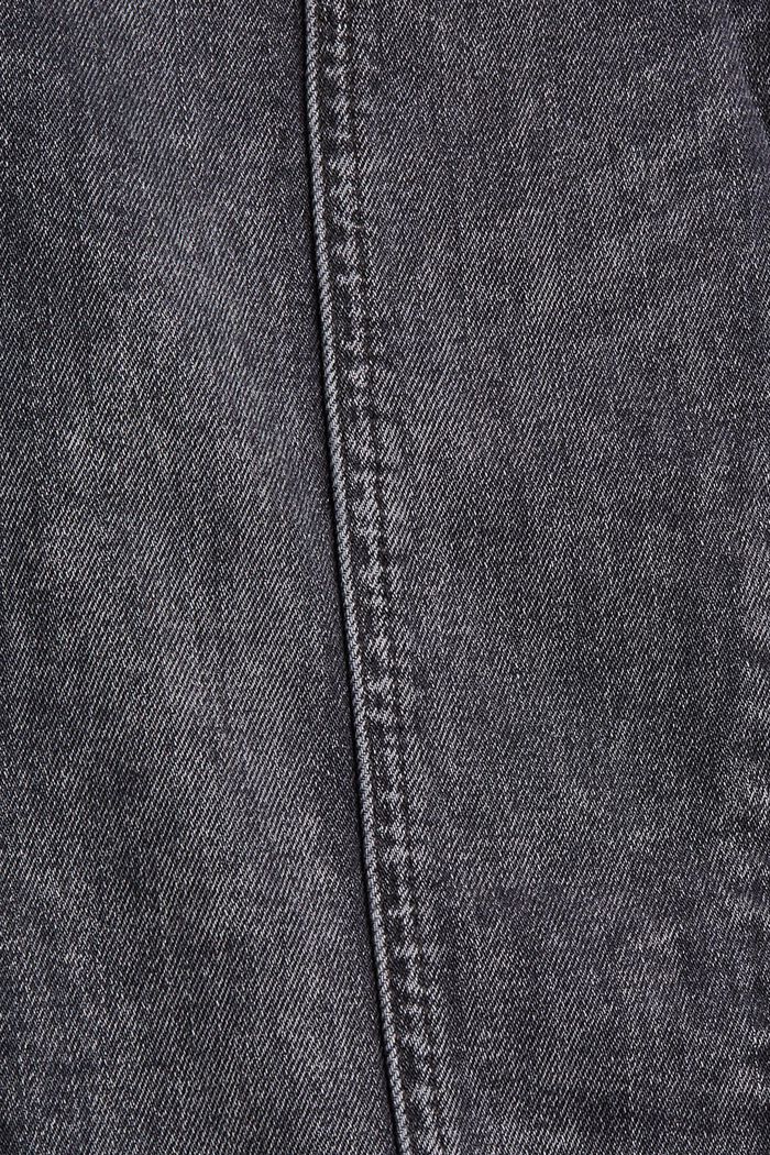 Jeans with decorative stitching, organic cotton, BLACK DARK WASHED, detail image number 4