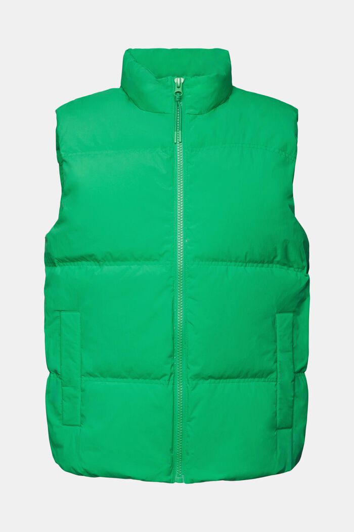 Quilted Puffer Vest, GREEN, detail image number 5