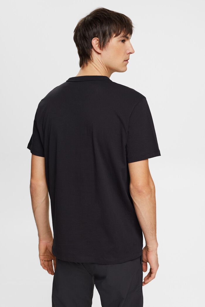 T-shirt with logo print, organic cotton, BLACK, detail image number 3