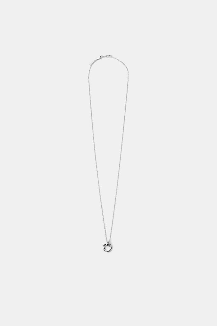 Triple Interlocking Pendant Necklace, SILVER, detail image number 0