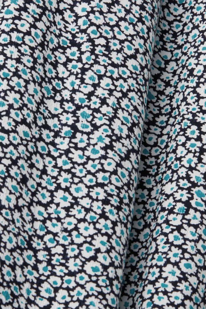 Floral blouse with 3/4 sleeves, NAVY, detail image number 5