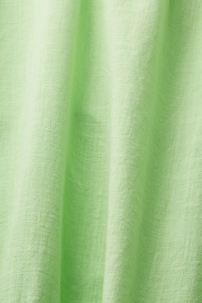 Sustainable cotton blouse with short-sleeves, CITRUS GREEN, detail image number 5