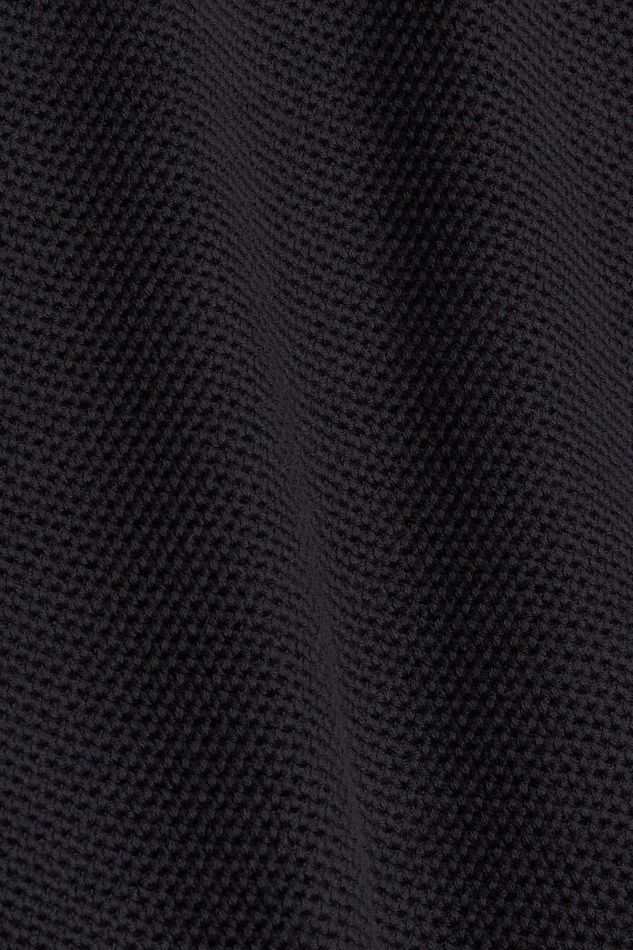 Basic jumper in 100% cotton, BLACK, detail image number 4
