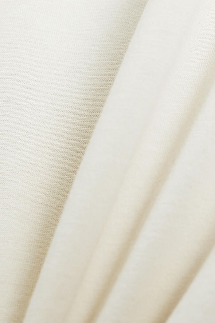 Jersey T-shirt with a print, 100% cotton, CREAM BEIGE, detail image number 4
