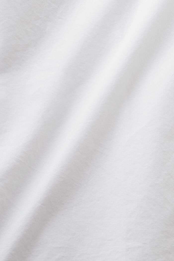 Cotton Poplin Short-Sleeve Shirt, WHITE, detail image number 4