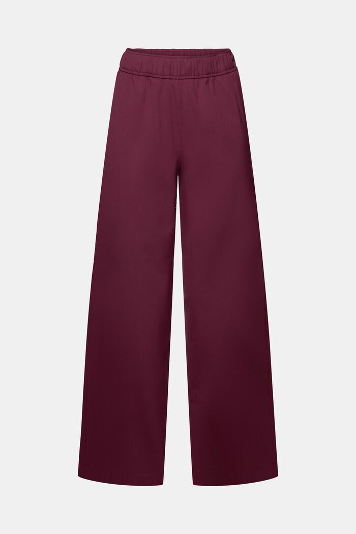 Wide leg pull-on trousers, AUBERGINE, detail image number 6