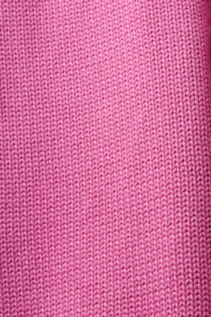 Cotton Turtleneck Sweater, PINK FUCHSIA, detail image number 5