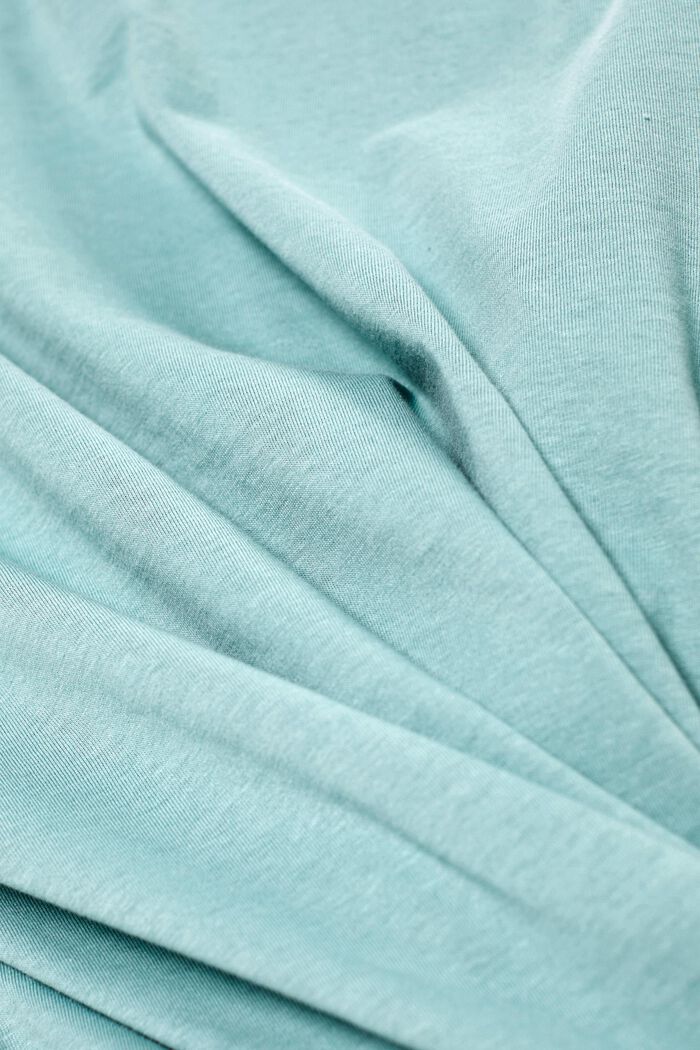Polka dot print pyjamas, 100% cotton, TEAL GREEN, detail image number 5