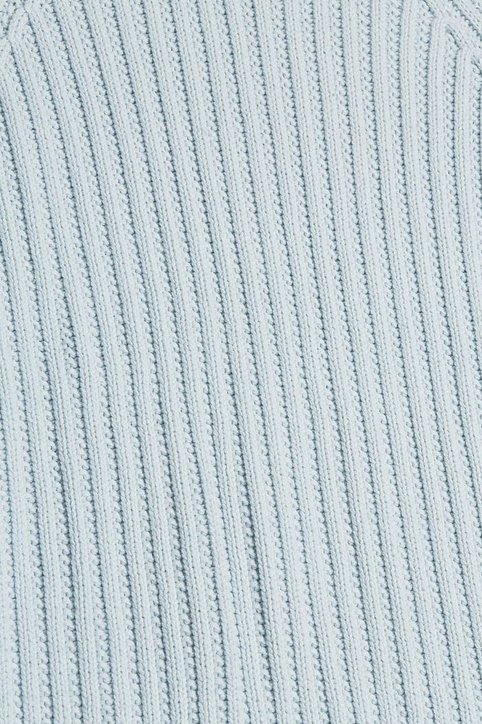 Rib knit jumper in an organic cotton blend, PASTEL BLUE, detail image number 4