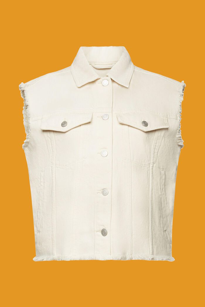 Frayed Denim Vest, ICE, detail image number 5
