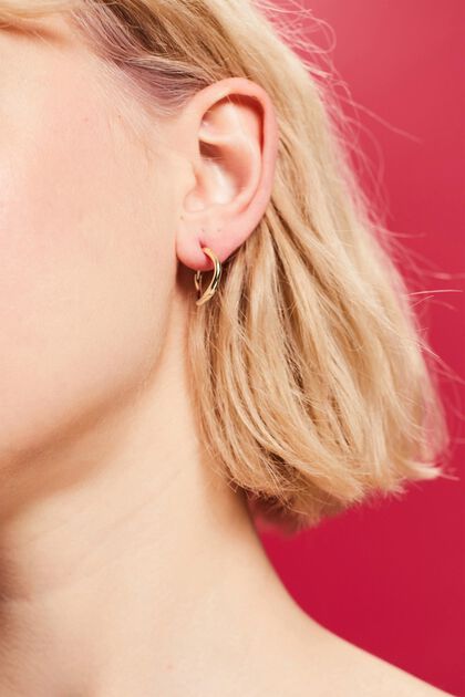 18K Gold-Plated Wave Hoop Earrings