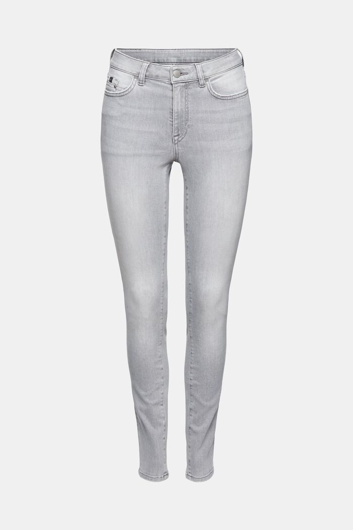 Super stretch jeans made of organic cotton, GREY LIGHT WASHED, detail image number 6