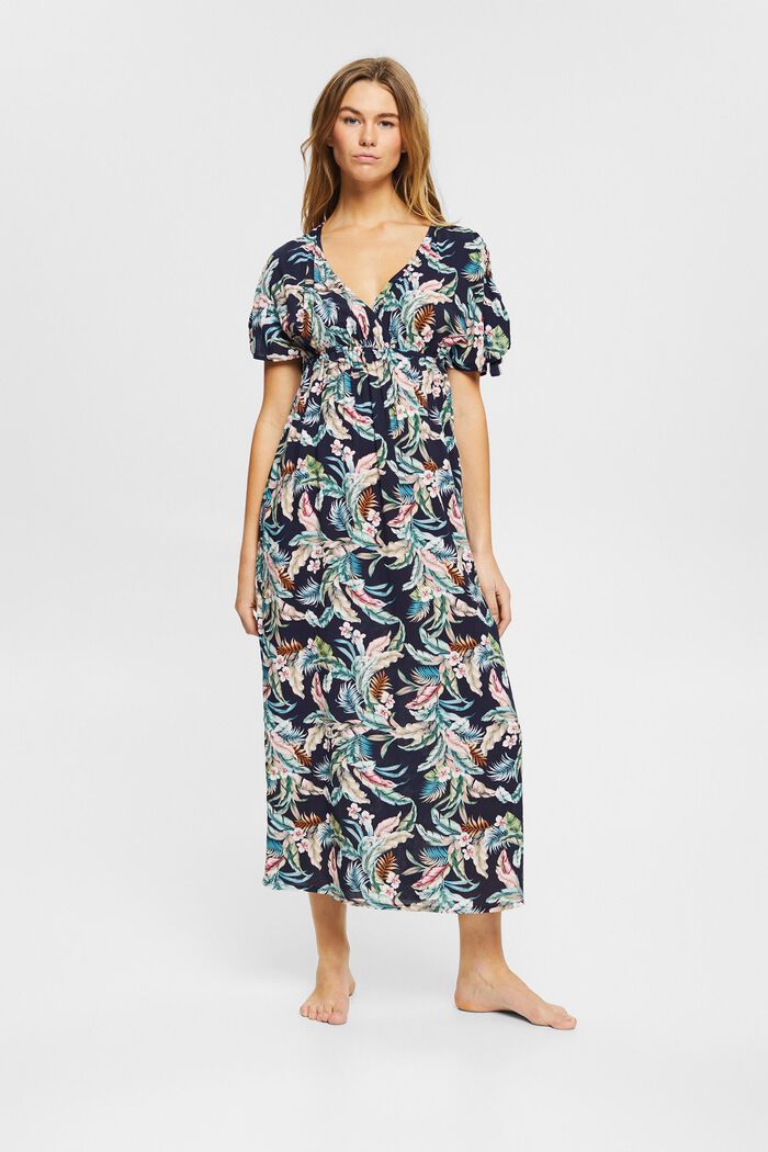Dress with a tropical print, LENZING™ ECOVERO™