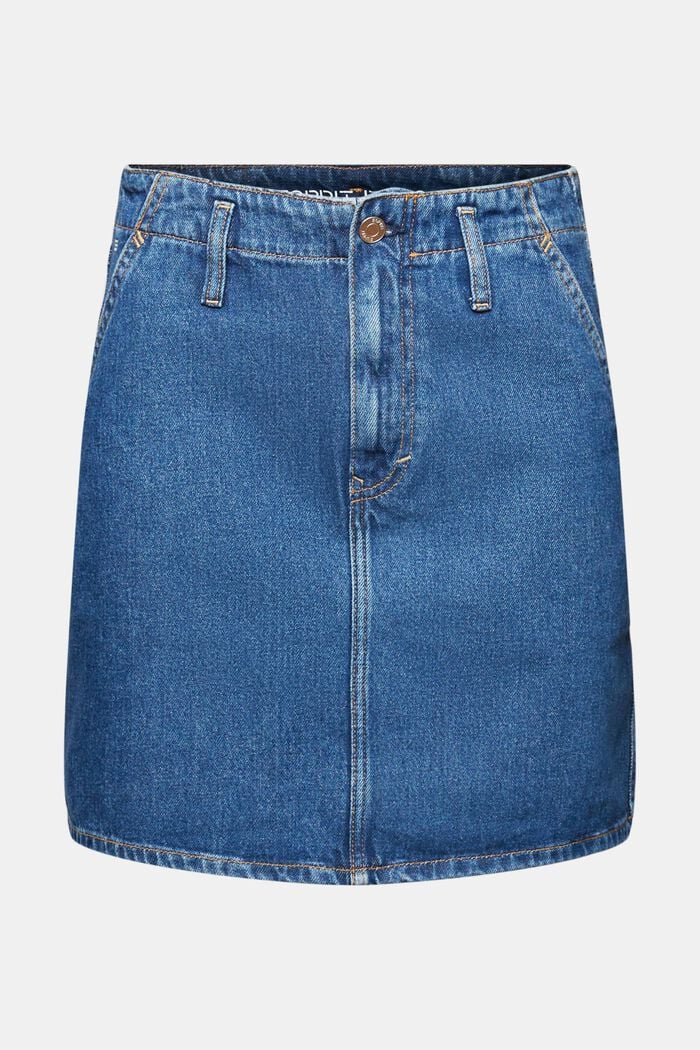 Denim Mini Skirt, BLUE MEDIUM WASHED, detail image number 6