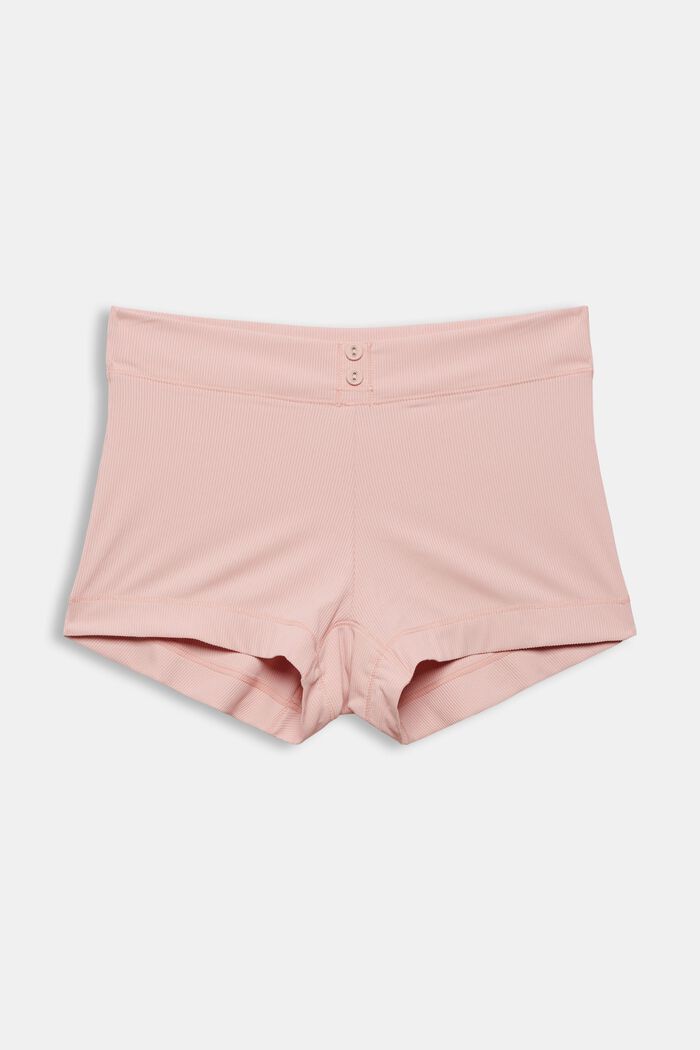 Recycled: shorts in fine rib fabric, LIGHT PINK, overview