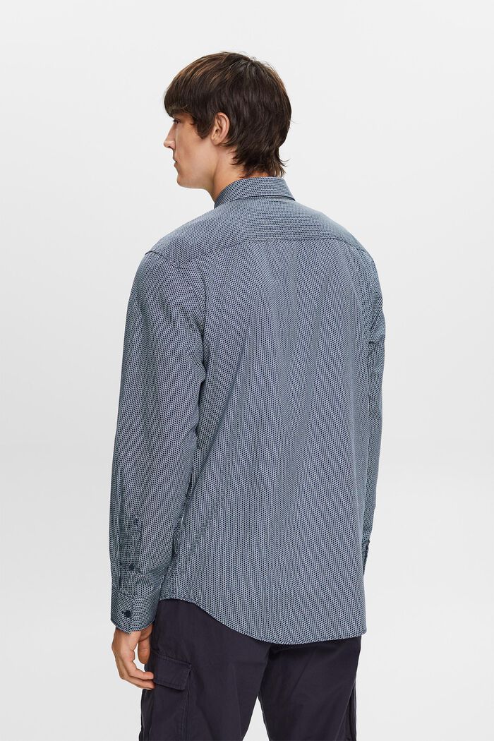 Cotton Poplin Shirt, GREY BLUE, detail image number 3